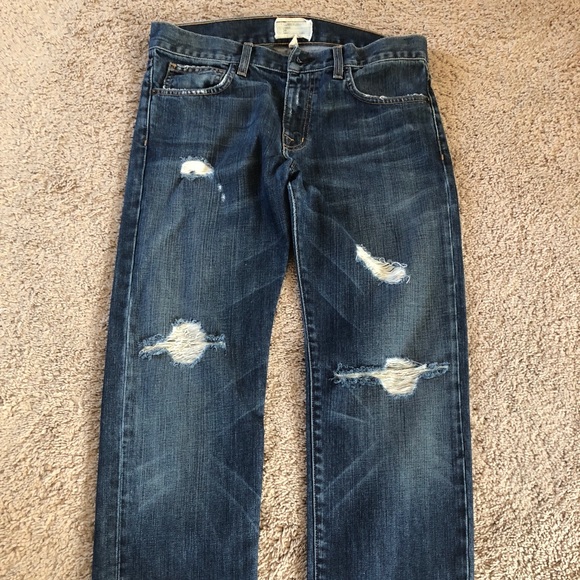 Current/Elliott Denim - Current/Elliott Boyfriend Cropped Jean